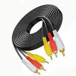 MX 3 RCA Male to Male 3 RCA Audio, Video, AV, Cable. 3 Meter (3657A)
