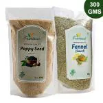 Farmbean Premium Whole Spices Combo Pack of 2 -300Gms (Poppy Seeds 100g, Fennel Seeds 200g)