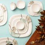 Servewell Melamine Dinner Set 24 pc Sq Round - Crystalline