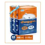 Duggu Baby Diaper Pants | UP to 10 hrs Absorption | Up to 4 Kg| Pack Of 2 -88 Pcs| - New Born (88 Pieces)