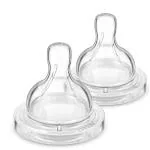 Philips Avent Classic Teat 2 Holes Slow Flow ,1 M Plus, 2 Pcs