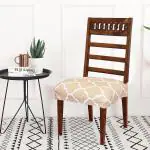 ohello in specific unique style and format Stretchable Polycotton Dining Chair Seat Covers Set of 6 Seater are Easily Machine Washable, Gives Perfect Looks to Dining Chairs | CSC009