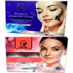 Gimbal Diamond & Brightening Facial Kit Radiant for Sparkling, Lustrous Glow, Improve Skin Clarity with Diamond Dust for Reduce Blemishes & Instant | Suitable for Women & Men ( Pack of 2)