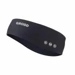 GRODD Wireless Bluetooth Headband Sports Headband, Ultra Thin IPX5 Waterproof HD Sound Bluetooth 5.2 Headphones 15 hours playback 100 hours standby Ideal for sleeping, Meditation, Workout, Running, Gym, Yoga, Air Travel ( Night Black)
