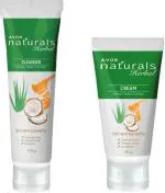 Avon Naturals Herbal Cleanser 100 gm And Naturals Herbal Cream 50 gm - Pack Of 2