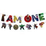 Festiko I Am One Birthday Banner With Ribbon, Superhero Theme Banner, Hanging Decoration Supplies, Wall Decoration Item, Superhero Theme Party Decorations