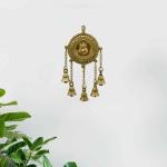 pujaNpujari Ganesh Hanging with Bells - Brass Hanging Bells for Pooja Room Decoration / Brass Decor Items for Puja Manidr and Home Temple