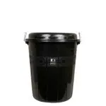 KKR INDUSTRIES Heavy Duty Plastic Storage Drum With Cap 25 Litre (Black) 25L Plastic Bucket (Black)