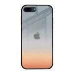Qrioh Silver Ombre Glass Case for Apple iPhone 8 Plus
