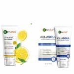 Aryusa Aqua soul lotion & VITAMIN C FACEWASH Combo Enriched with the natural goodness|Deeply cleaning|infusing it with the natural feeling (2x 100 ml)