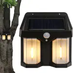 TALLIN 3 Modes Solar Wall Lights Outdoor, Wireless Dusk to Dawn Porch Lights Fixture