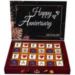 Expelite Marriage Anniversary Gift For Husband -24 pc Anniversary Chocolates for Wife Bars (450 g)
