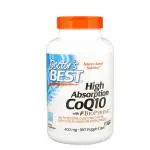 Doctor's Best High Absorption CoQ10 with BioPerine, 400 mg, 180 Veggie Caps