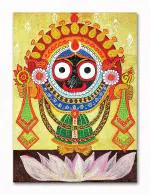 Tamatina Multicolor Religious Jai Jagnath Traditional Art Canvas Painting - 24X18 Inch