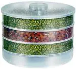 Fovty Sprout Maker with 4 Compartments for Multi Purpose Use Plastic Grocery Container Sprouted Grains Seeds Dal Channa Chole Masala Box for Kitchen Kitchen Containers Set (sprout maker)