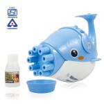 KIWI Kool Dolphine Gatling Bubble Gun Blower Machine with Refill Bubble Solution for Kids (Blue)