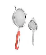 Urban Buy Stainless Steel Soup Stainer/Channi with Steel Tea Stainer ,Multicolor, &(Pack of 2)
