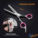 Petvogue Dog Nail Clipper, Nail Filer, Thinning Sheers, Straight Scissors, Hair Cleaning Brush, Scissor Case, Cleaning Cloth (Combo Of 7)