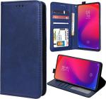 Unistuff Faux Leather Back Case Flip Cover for Mi Redmi K20 Pro with ID Card Slot | Foldable Kickstand | 2 Card Slot | 1 Cash Slot - Executive Blue, 61258
