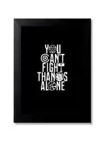 Blue Nexus Avengers Endgame Quotes Wall Poster with Wall Frame Room Art Painting Collection A4 size 10x13