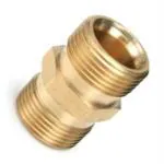 Starq Golden Brass M22 Male Brass Connector For Extension Of Washer Hose Pipe
