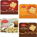 Yuvraj Soan Papadi Combo pack 4 (orange, coconut, chocolate, elaichi) Pack 4 ( 200 gm x 4)