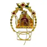 RKBASICS Guruji Swaroop with Wooden Peacock Frame Car Dashboard | Jai Guru Ji |