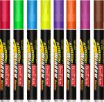 SONI OFFICE MATE Fluorescent windowMarkers (Set of 10, Red, Orange, Green, Yellow, White, Pink)
