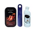 Sheppits Shoe Shiner, Shoe Horn & Suede Nubuck Shoes Cleaner (Natural) Combo | Shoe Care Kit
