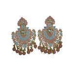 Priyansh Enterprise Handmade Blush Brass Traditional Earrings For Parties, Festivals For Women