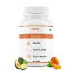 mars by GHC Biotin Tablets for Hair, Beard and Skin Glow (60N - Pack of 1)