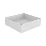 KOHLER MICA Series Table Top WASH BASIN (White) | 393x393x120mm, Square | Ceramic Basin/Sink for Bathroom, Living Room | Table / Counter Top | K-90011T-0