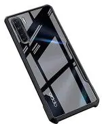 RUPELIK Oppo Reno 3 Black Plastic Eagle Shockproof Transparent Case Cover|FLIP CPOVER| MOBILE COVER| BACK COVER| MOBILE CASE| FLIP COVE