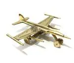 DSH Brass Aeroplane Model Showpiece, Aircraft Table Top Miniature Decorative Showpiece.