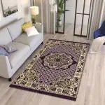 FURNISHING HUT Heavy Fabric Carpets for Living Room 5x7 feet, Hall, Living - Room, Drowing Room, Turkish Print Yoga Hall Designer Cotton Carpet - |60