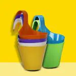 10Club Plastic Hanging Planters - 6 Pcs (8 Inch, Multicolor) | Durable Round Flower Hanging Pots | Hanging Planters for Home Plants | Hooked Hanging Pots for Home & Balcony Garden