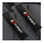 CARIZO 2Pcs Seat Belt Shoulder Pads for Comfort, Embroidered Logo Leather Car Seat Belt Pads Safety Belt Cover (TRD) Compatible with BMW M Series