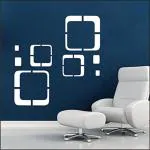 Decowall Multicolor Polyethylene Boxes Stencil For Wall Decor, 16 X 24 Inch