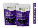 Living Tree 1 Kg Natural Seedless Black Raisins/Kali Kishmish 500 gramX2| Sun Dried| HEALTHY SNACK|Helps In Hair Health