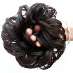Samyak 1 Pc Messy Hair Bun Extensions Funky Style Curly Synthetic Chignon Readymade Juda Hair Wig & Extensions
