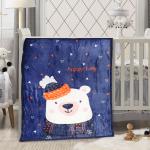 Baby Moo Magical Unicorn Blue Two-Ply Blanket