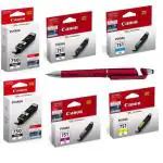 CANON PGI 750 XL BK Twin & CLI 751 XL B/C/Y/M Ink Cartridge (SET OF 6) with 3in1 Multi-Function Creative Mobile Phone Stand