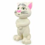 Kidsaholic Intelligent Talking Tom Cat, Speaking Robot Cat Repeats What You Say, Touch Recording Rhymes and Songs, Musical Cat Toy for Kids (white)