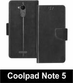 Sbms Coolpad Note 5 Black Artificial Leather Shock Proof Flip Cover