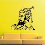 ARandNJ Shivaji Maharaj DIY Reusable Design Polyvinyl Chloride Painting Wall Stencil 16 x 24 inch