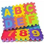WORLD WIDE WISHES Multicolor Alphanumeric Non Toxic Eva Mats Puzzle And Interlocking Learning Alphabet And Numbers With 1 cm Thickness Of Mats