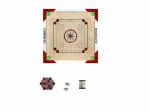 JD SPORTS Dull Tournament Red And White 26 Inch Carrom Boards