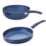 NIRLON Blue Bling Aluminium Non-Stick Induction Base Pots and Pan Set, 2 pcs