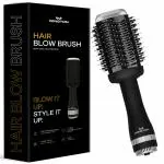 WINSTON Blow Drying Brush Styling Hot Brush Curling Drying Waving Machine Ionic Technology Adjustable Temperature Setting Volumanizer All Hair Types (1000-1200 Watt Black)