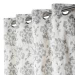 Reyansh Decor White Polyester Blend Floral Printed Eyelet Door Curtains, 4 X 7 Ft (Pack Of 2)